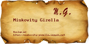 Miskovity Gizella névjegykártya